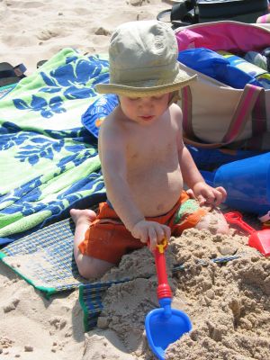 Digging in the sand