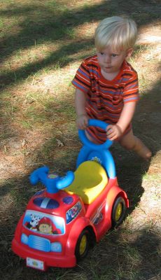 Pushing the fire engine