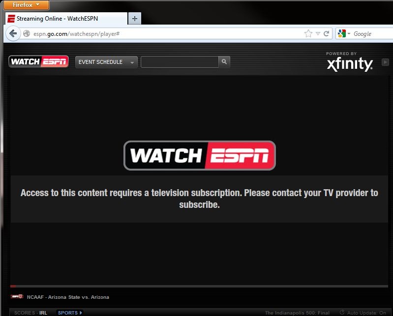 How to clearance stream espn3